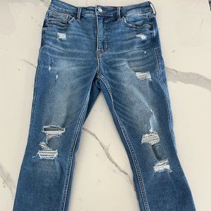 Old Navy Rockstar Super Skinny 360 Stretch Extra High Rise Distressed Jeans